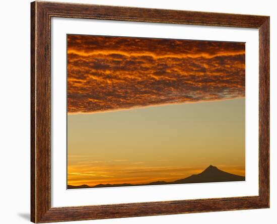 Dawn Sky over Mt. Hood, Oregon, USA-William Sutton-Framed Photographic Print