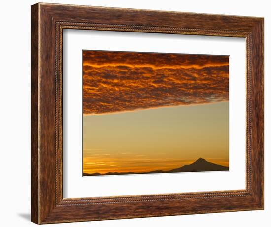 Dawn Sky over Mt. Hood, Oregon, USA-William Sutton-Framed Photographic Print