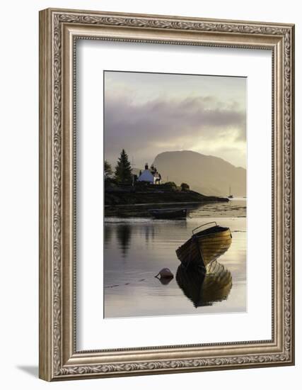 Dawn View of Plockton and Loch Carron Near the Kyle of Lochalsh in the Scottish Highlands-John Woodworth-Framed Photographic Print