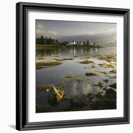 Dawn View of Plockton Harbour and Loch Carron Near the Kyle of Lochalsh in the Scottish Highlands-John Woodworth-Framed Photographic Print