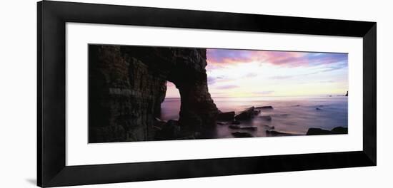 Dawn View over North Sea from Beach at Marsden Bay, South Shields, Tyne and Wear, England, UK-Lee Frost-Framed Photographic Print