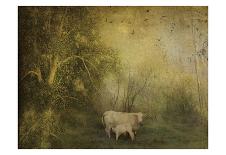 Sheep Under a Harvest Moon-Dawne Polis-Art Print