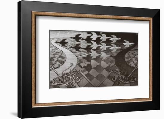 Day and Night-M^ C^ Escher-Framed Art Print