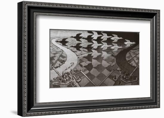 Day and Night-M^ C^ Escher-Framed Art Print