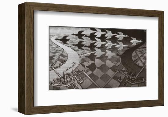 Day and Night-M^ C^ Escher-Framed Art Print