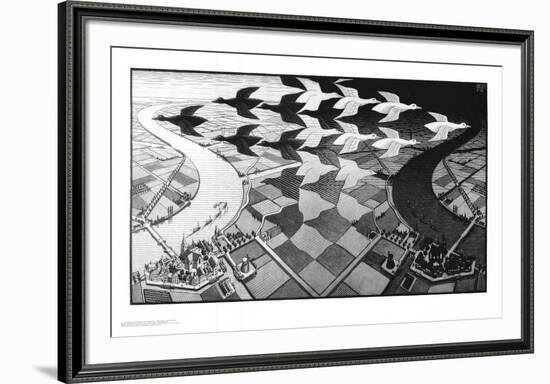 Day and Night-M^ C^ Escher-Framed Art Print