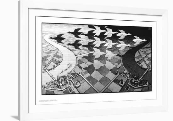 Day and Night-M^ C^ Escher-Framed Art Print