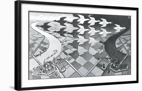 Day and Night-M^ C^ Escher-Framed Art Print