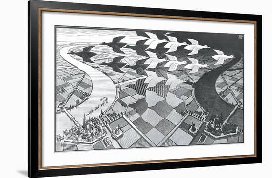 Day and Night-M^ C^ Escher-Framed Art Print