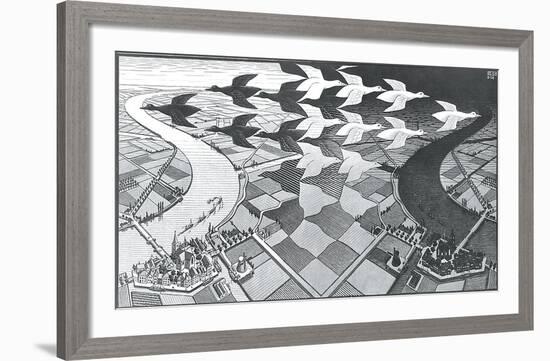 Day and Night-M^ C^ Escher-Framed Art Print