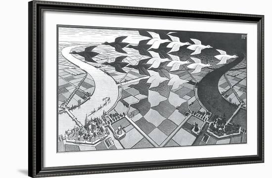 Day and Night-M^ C^ Escher-Framed Art Print