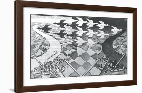 Day and Night-M^ C^ Escher-Framed Art Print