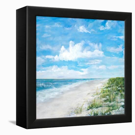 Day At The Beach Square-Julie DeRice-Framed Stretched Canvas