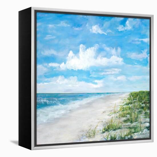 Day At The Beach Square-Julie DeRice-Framed Stretched Canvas