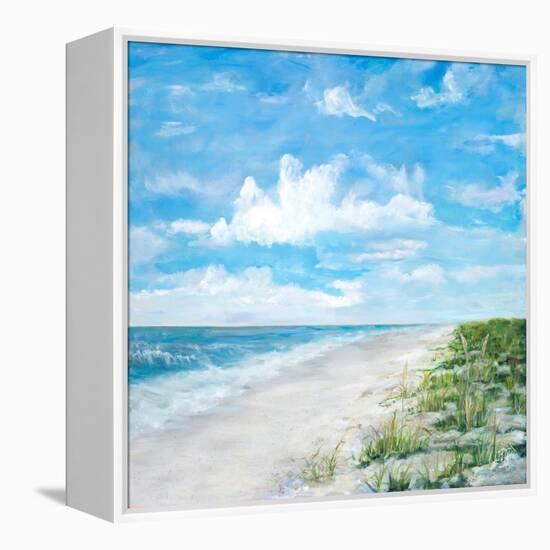 Day At The Beach Square-Julie DeRice-Framed Stretched Canvas