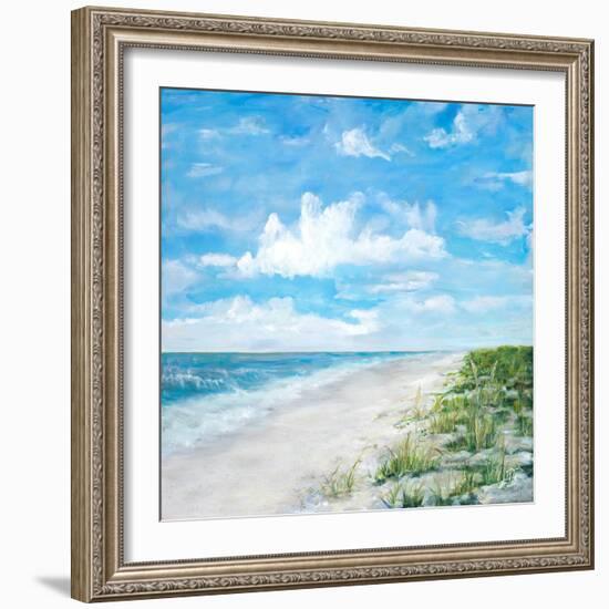 Day At The Beach Square-Julie DeRice-Framed Art Print