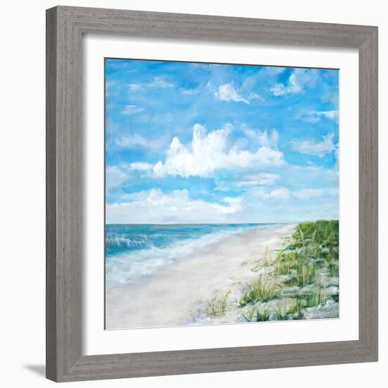 Day At The Beach Square-Julie DeRice-Framed Art Print