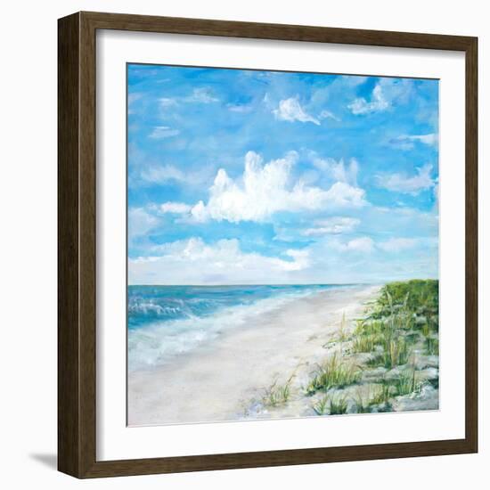 Day At The Beach Square-Julie DeRice-Framed Art Print