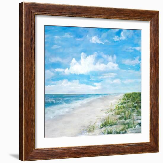 Day At The Beach Square-Julie DeRice-Framed Art Print