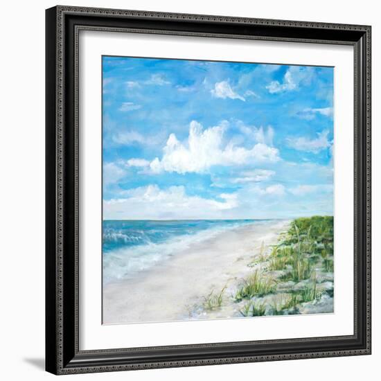 Day At The Beach Square-Julie DeRice-Framed Art Print