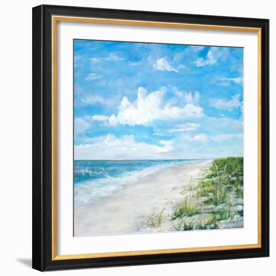 Day At The Beach Square-Julie DeRice-Framed Art Print