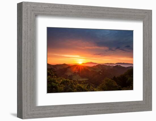 Day Break Heaven Sunrise Bay Area Hills Mount Diablo Oakland-Vincent James-Framed Photographic Print