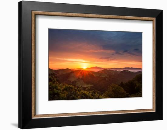 Day Break Heaven Sunrise Bay Area Hills Mount Diablo Oakland-Vincent James-Framed Photographic Print