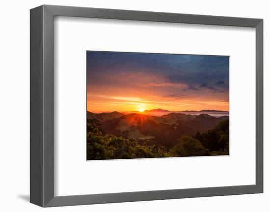 Day Break Heaven Sunrise Bay Area Hills Mount Diablo Oakland-Vincent James-Framed Photographic Print