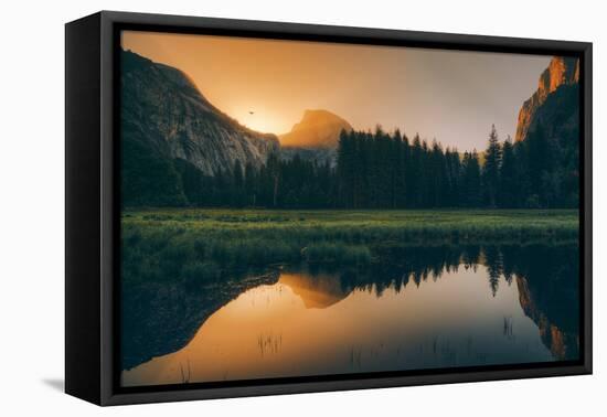 Day Burst Reflection at Half Dome, Yosemite National Park-Vincent James-Framed Premier Image Canvas