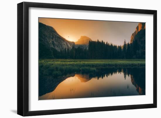 Day Burst Reflection at Half Dome, Yosemite National Park-Vincent James-Framed Photographic Print