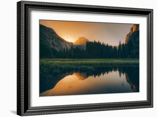 Day Burst Reflection at Half Dome, Yosemite National Park-Vincent James-Framed Photographic Print