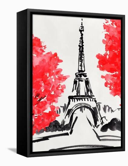 Day in Paris I-Annie Warren-Framed Stretched Canvas