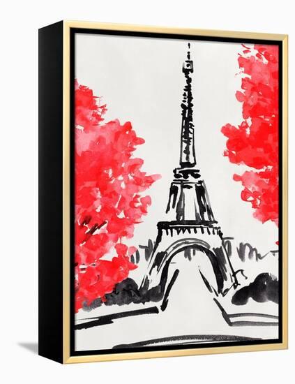 Day in Paris I-Annie Warren-Framed Stretched Canvas