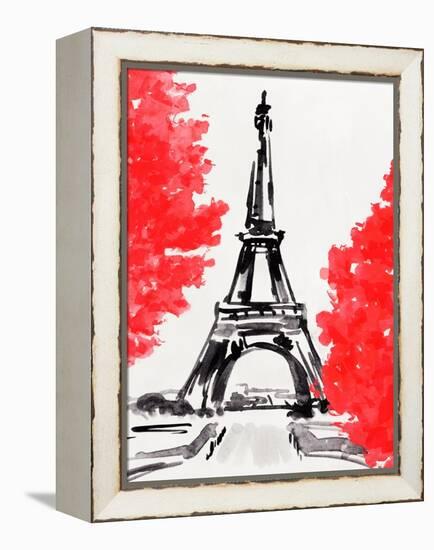 Day in Paris II-Annie Warren-Framed Stretched Canvas