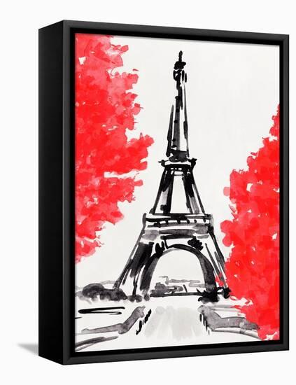 Day in Paris II-Annie Warren-Framed Stretched Canvas