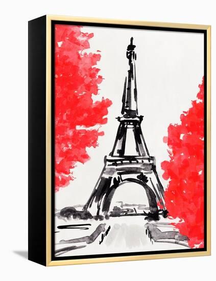 Day in Paris II-Annie Warren-Framed Stretched Canvas