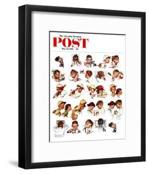 "Day in the Life of a Boy" Saturday Evening Post Cover, May 24,1952-Norman Rockwell-Framed Giclee Print