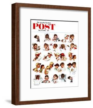 "Day in the Life of a Boy" Saturday Evening Post Cover, May 24,1952-Norman Rockwell-Framed Giclee Print