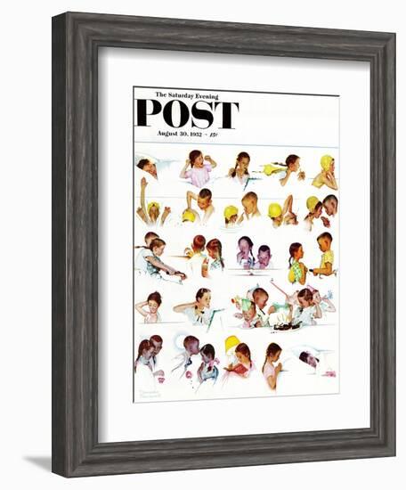 "Day in the Life of a Girl" Saturday Evening Post Cover, August 30,1952-Norman Rockwell-Framed Giclee Print