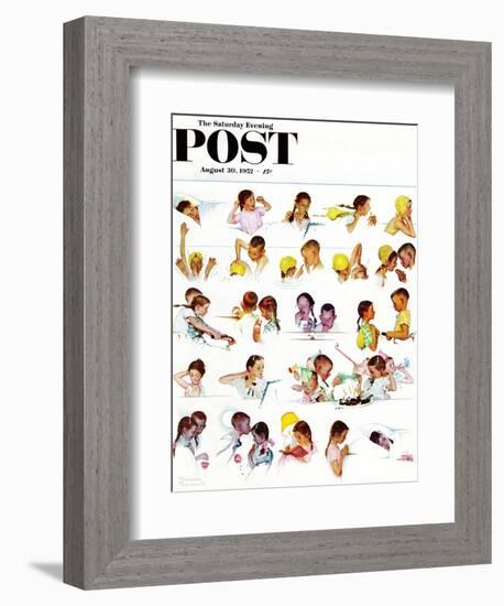 "Day in the Life of a Girl" Saturday Evening Post Cover, August 30,1952-Norman Rockwell-Framed Giclee Print