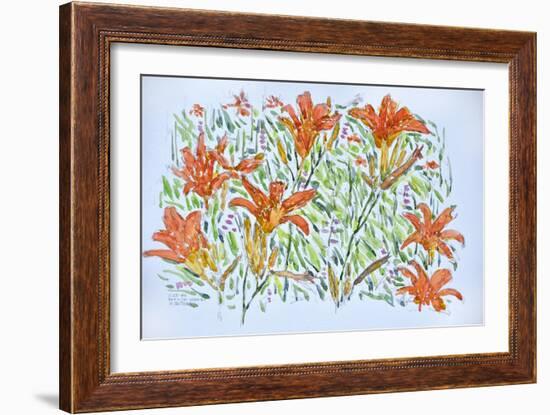 Day Lilies, 2012, (Watercolor)-Anthony Butera-Framed Giclee Print