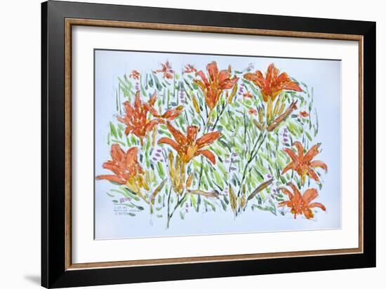 Day Lilies, 2012, (Watercolor)-Anthony Butera-Framed Giclee Print