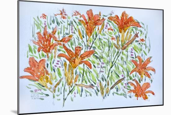 Day Lilies, 2012, (Watercolor)-Anthony Butera-Mounted Giclee Print