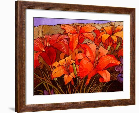 Day Lilies III-John Newcomb-Framed Giclee Print