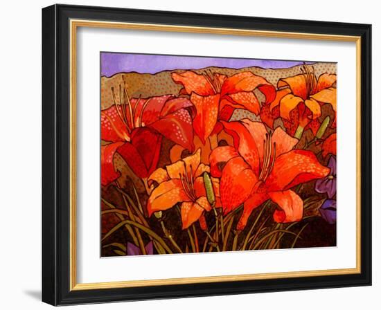 Day Lilies III-John Newcomb-Framed Giclee Print
