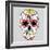 Day of the Dead Colorful Skull with Floral Ornament-Alisa Foytik-Framed Art Print