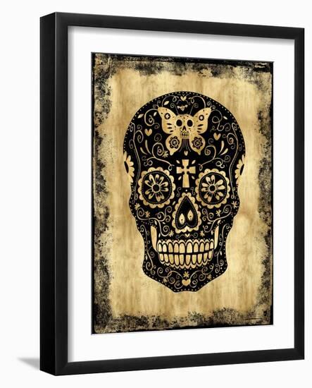 Day of the Dead in Black & Gold-Martin Wagner-Framed Art Print