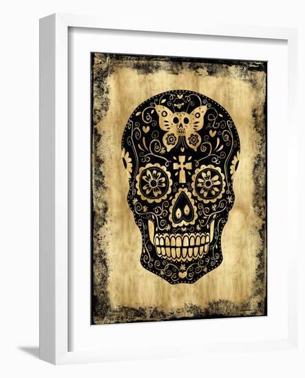 Day of the Dead in Black & Gold-Martin Wagner-Framed Art Print