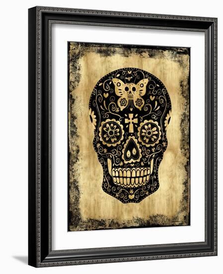 Day of the Dead in Black & Gold-Martin Wagner-Framed Art Print