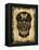 Day of the Dead in Black & Gold-Martin Wagner-Framed Stretched Canvas